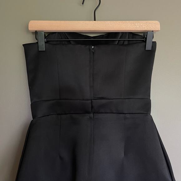 Camilla and Marc Gamer Jumpsuit Romper Sz 4 Black Satin Sleeveless Menswear Chic - Picture 12 of 16